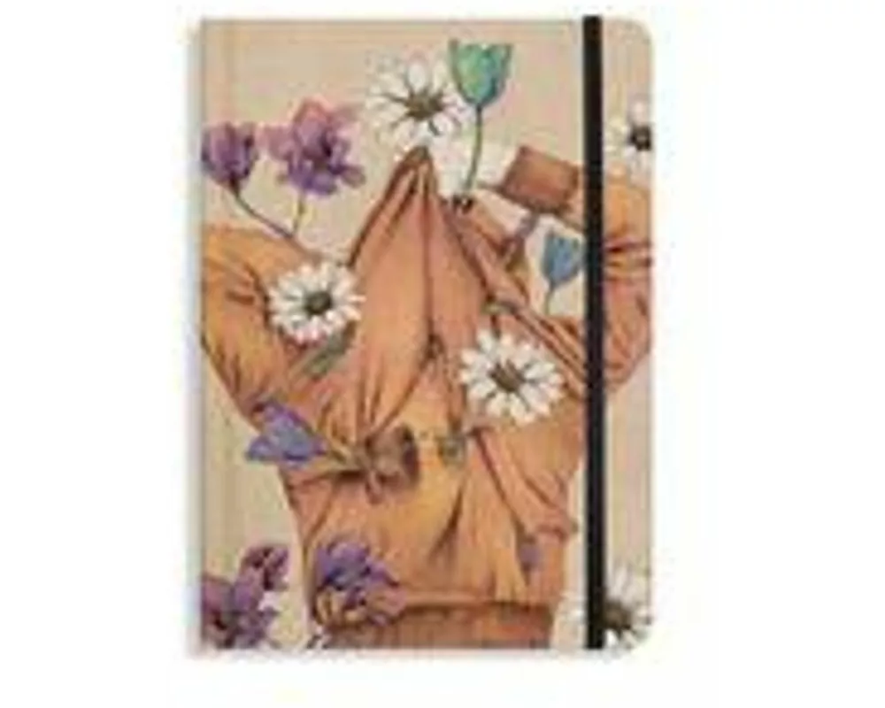 matabooks - Nachhaltiges A5 Notizbuch/Tagebuch/Bullet Journal/Schreibheft/Notebook aus Süßgraspapier - Nari Farbe: Apricot Orange (punktiert)