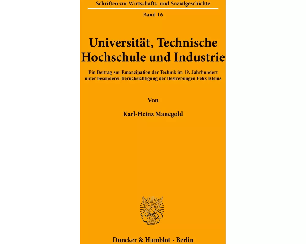 Universität, Technische Hochschule und Industrie