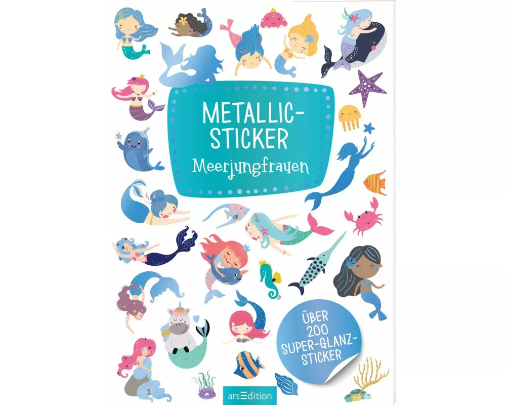 Metallic-Sticker – Meerjungfrauen
