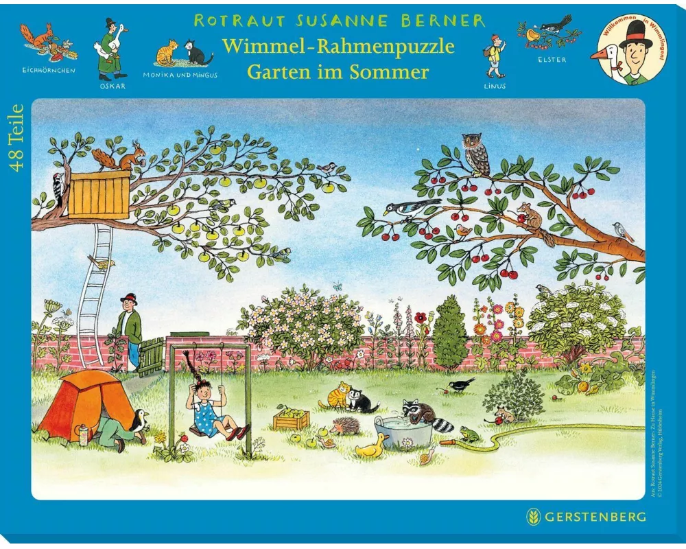 Wimmel-Rahmenpuzzle Zu Hause in Wimmlingen Motiv Garten