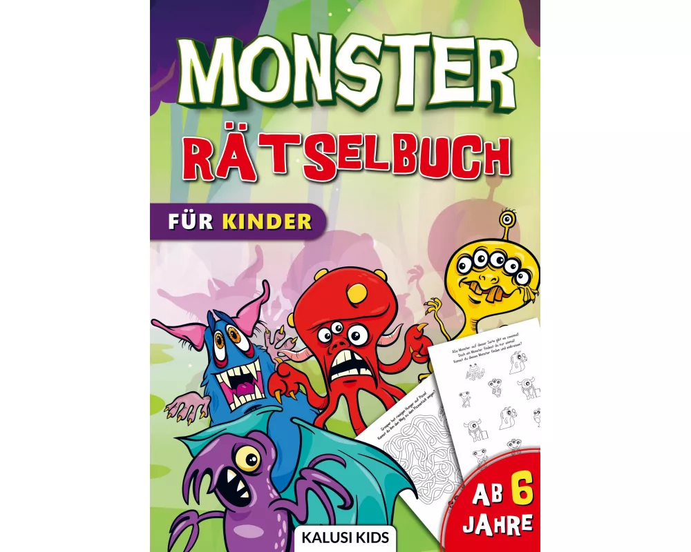 Monster Rätselbuch für Kinder ab 6 Jahre