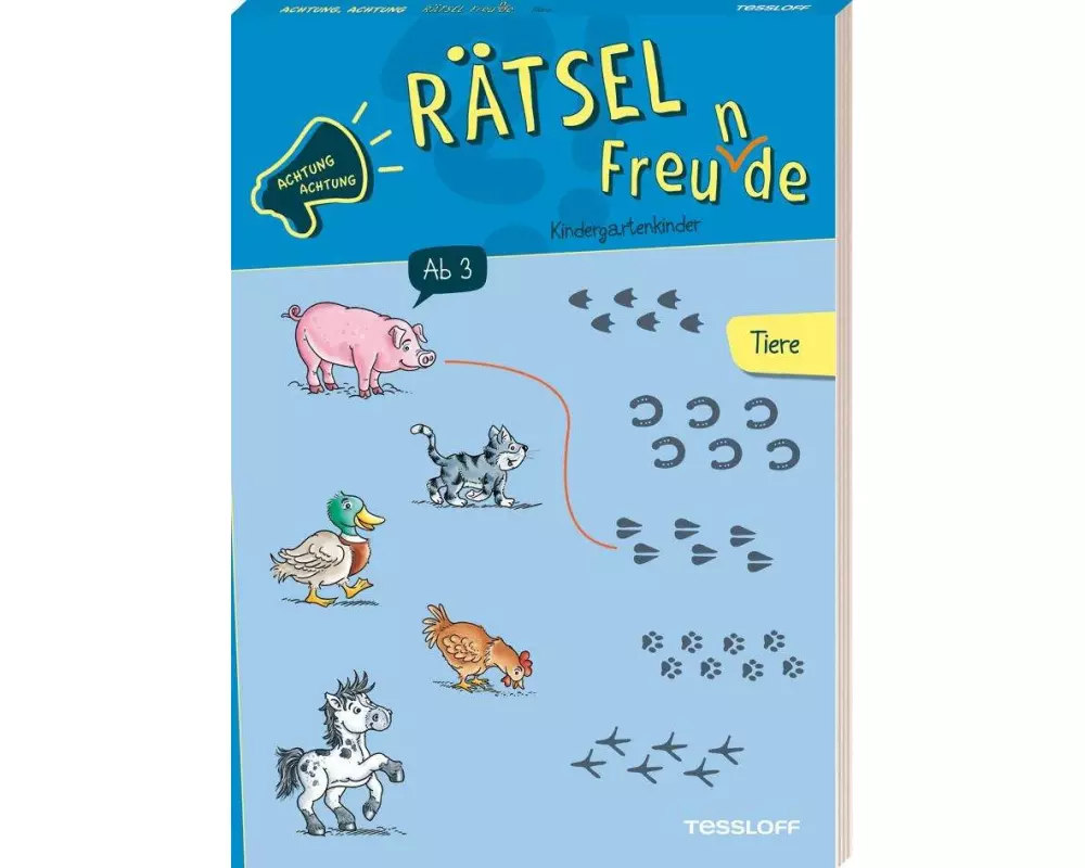 Achtung, Achtung Rätselfreu(n)de! Kindergarten. Tiere