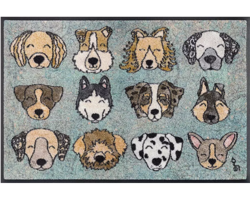 wash+dry Fussmatte Wash+Dry Glückshunde 50 cm x 75 cm