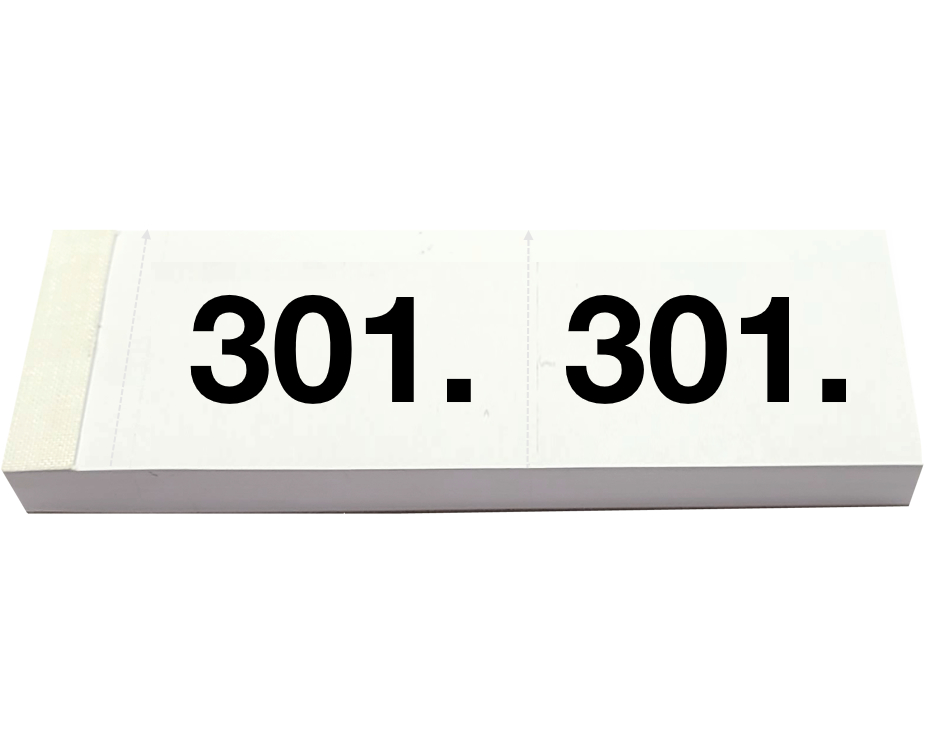 SIMPLEX Garderobenblock 301-400 13091 weiss 100 Blatt