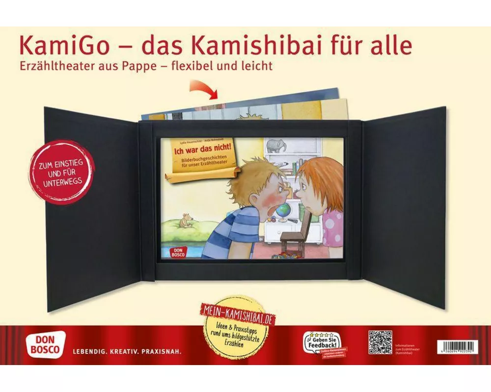 KamiGo - das Kamishibai für alle. DIN-A3-Erzähltheater aus Pappe - flexibel und leicht