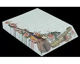 Notizblock - Notizzettel. Schrägschnittblock -Musik / blanko