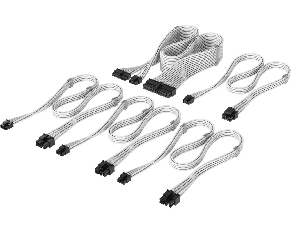 Corsair Stromkabel Pro Sleeved Type 4 Weiss 61 cm