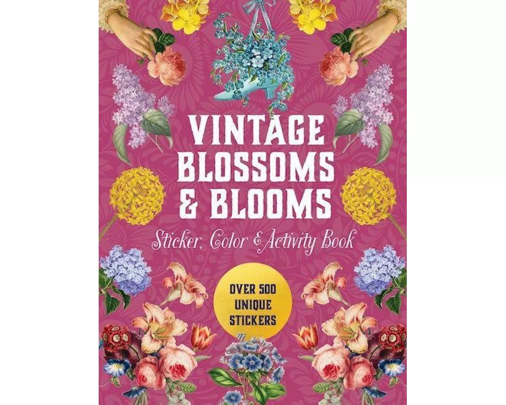 Vintage Blossoms and Blooms Sticker, Color & Activity Book