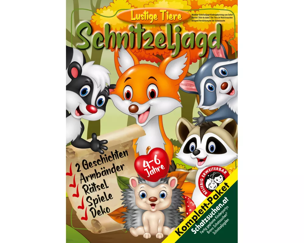 Waldtier Schnitzeljagd Kindergeburtstag zum Sofort Starten