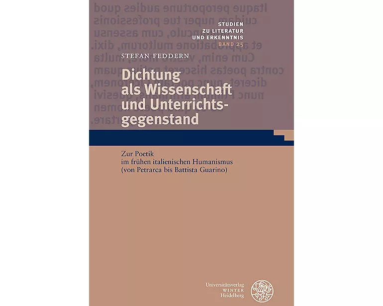 Dichtung als Wissenschaft und Unterrichtsgegenstand