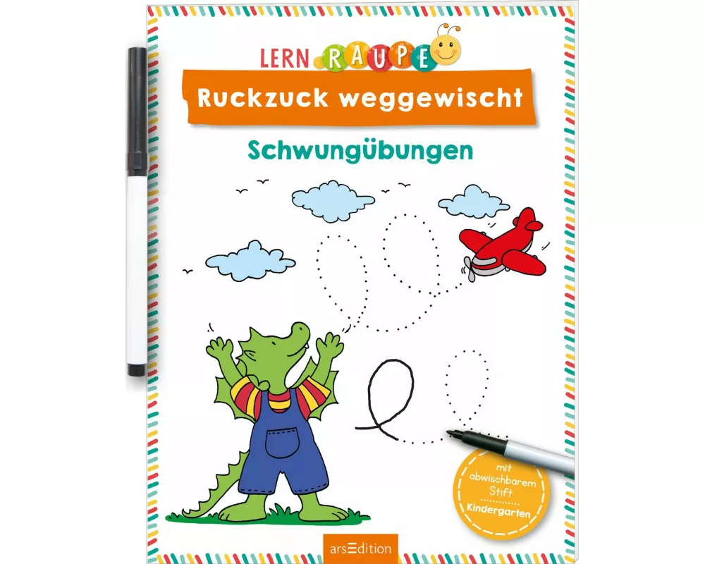 Lernraupe – Ruckzuck weggewischt! Schwungübungen