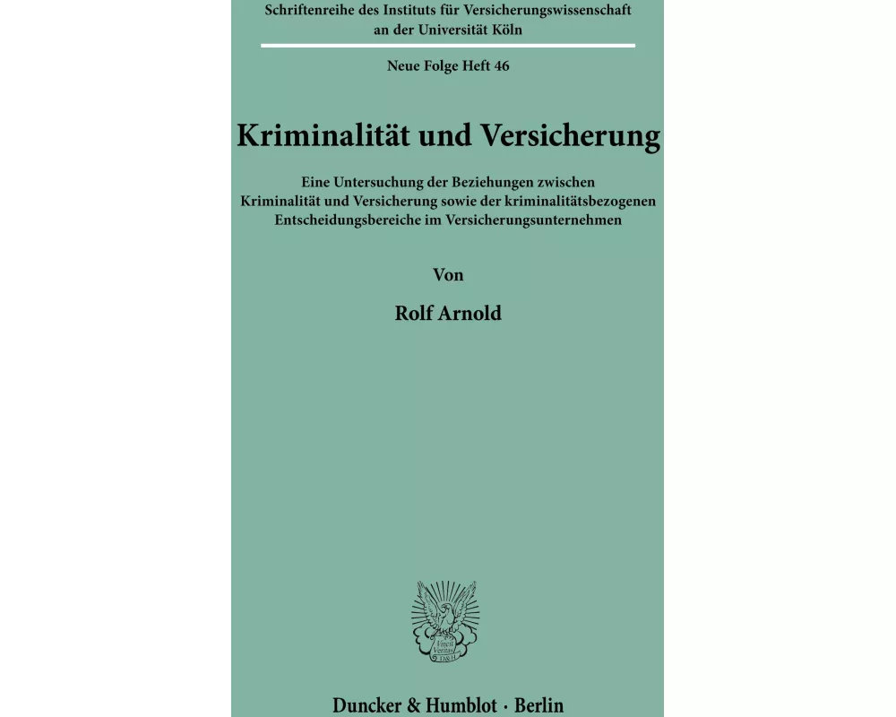 Kriminalität und Versicherung