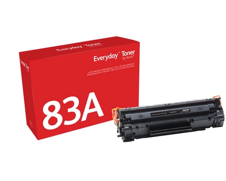 Everyday Black Toner by compatible with HP 83A (CF283A), Standard capacity. Black toner page yield: 1500 pages, Printing colours: Black, Quantity per pack: 1 pc(s)