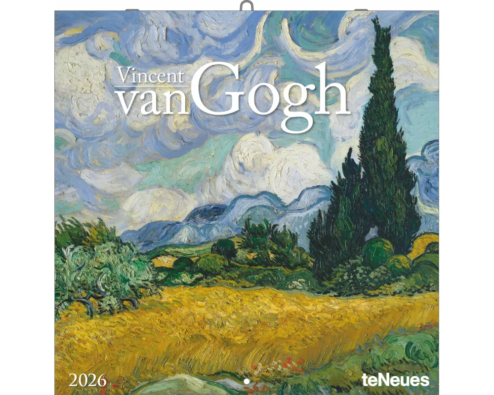 teNeues - Vincent van Gogh 2026 – Kunst-Wandkalender 30x30 cm (30x60 cm geöffnet) | Broschürenkalender mit Meisterwerken für Van-Gogh-Fans & Kunstlieb