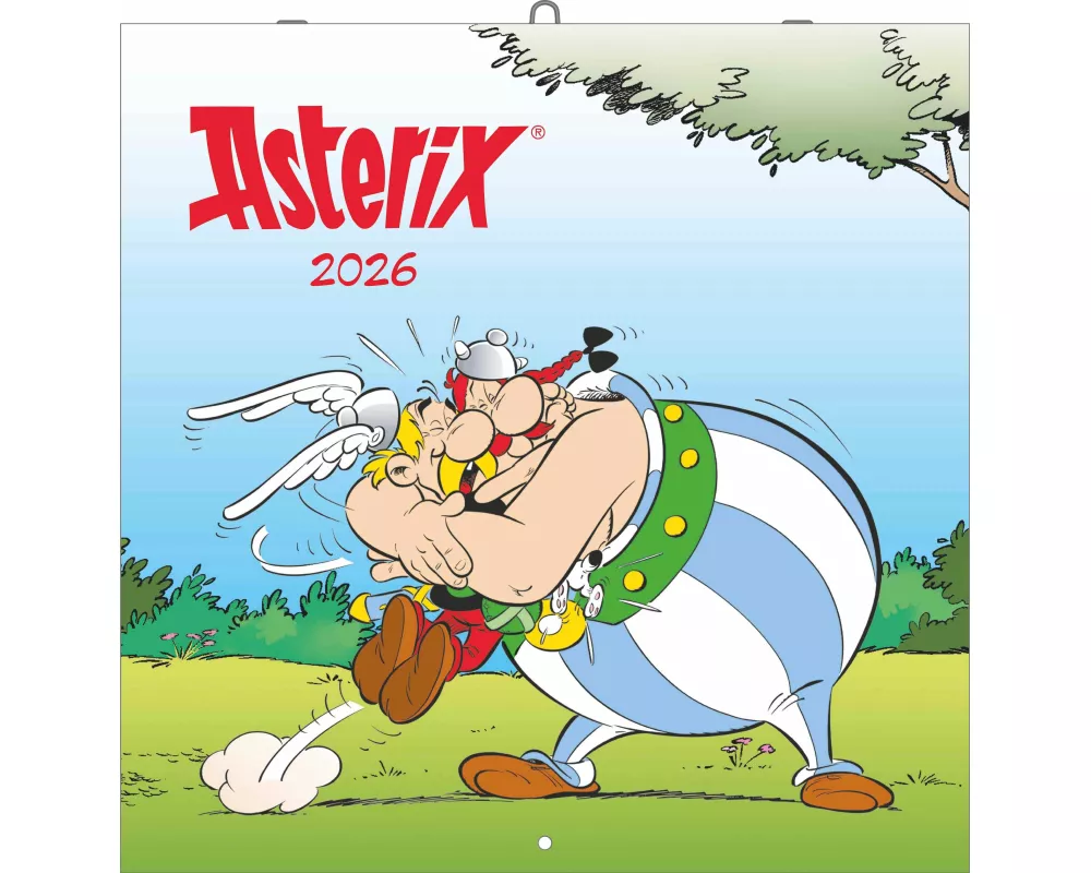 N Neumann - Asterix 2026 – Wandkalender Broschürenkalender 30x30 cm (offen 30x60 cm) mit 12 Monatsblättern, 6-sprachigem Kalendarium & Notizbereich, C