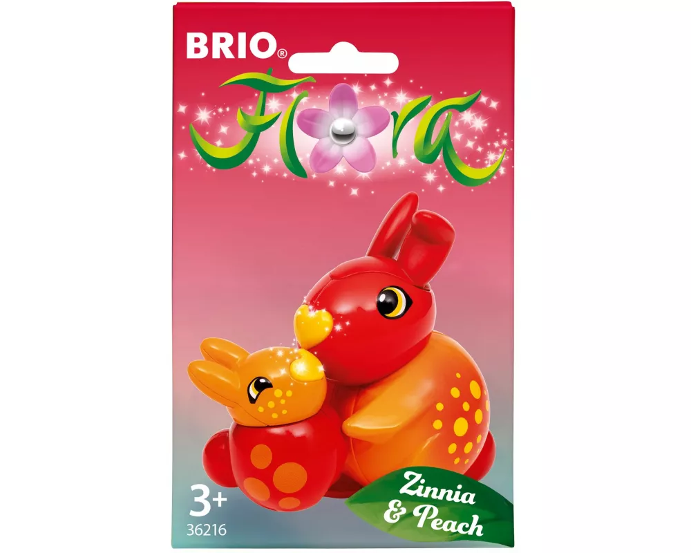 BRIO Flora - 36216 Zinnia & Peach | Spielfiguren für endlosen fantasievollen Spielspaß für Mädchen und Jungen ab 3 Jahren - wunderschönes Geschenk