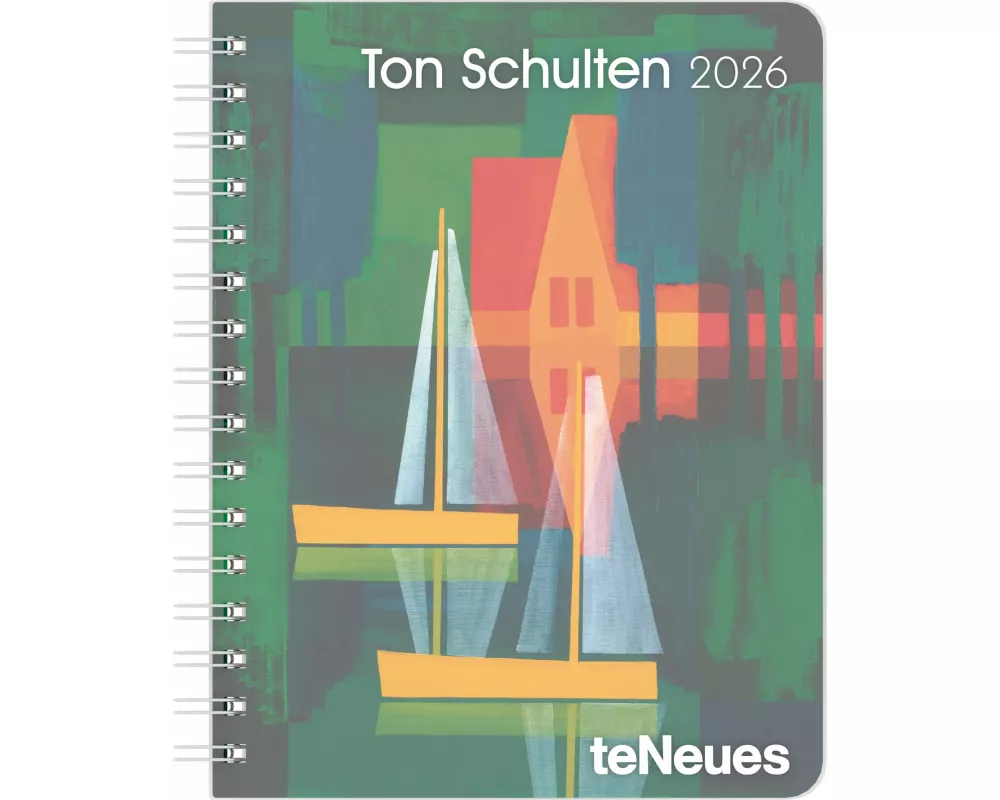 teNeues - Ton Schulten Diary 2026 – Buchkalender 17x22 cm | Wochenkalender Deluxe mit Landschaftsmosaiken für Schulten-Fans & Kunstliebhaber