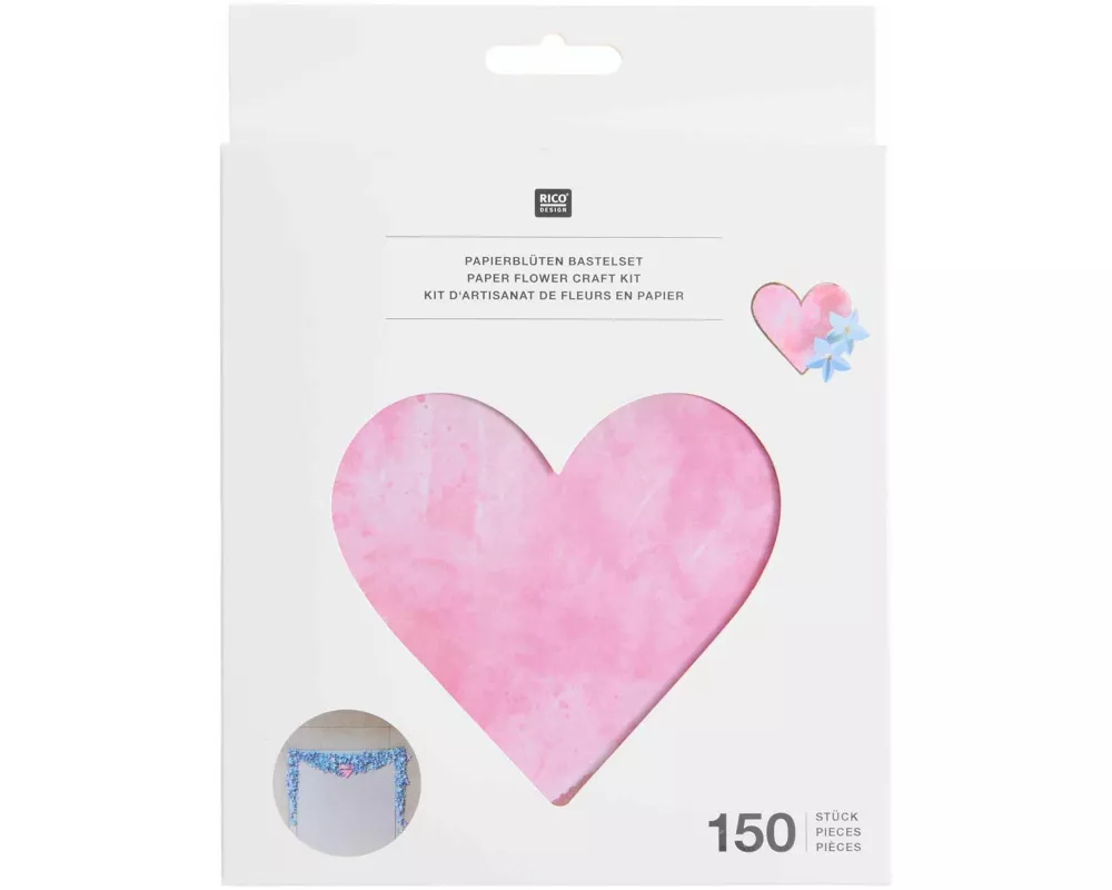 Papierblüten Bastelset, 150 Stk., FSC MIX