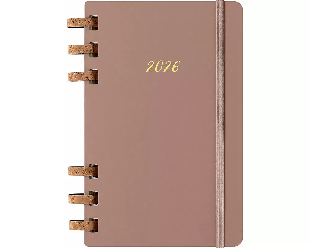 Moleskine 12 Monate Planer mit Spiralbindung, L/A5, Fester Einband, Mandelbraun