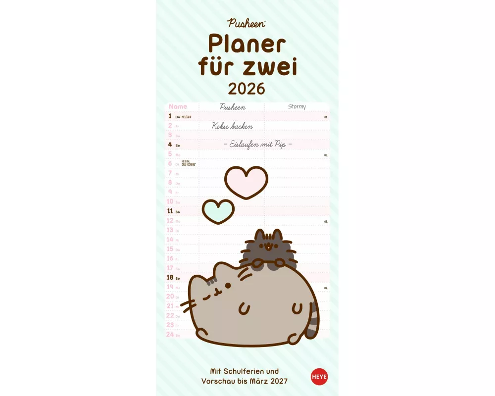 Pusheen Planer für zwei 2026
