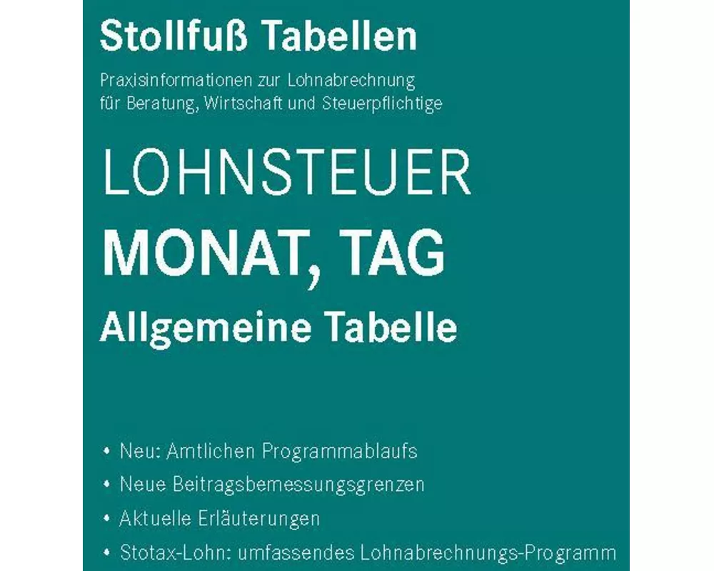 Tabelle, Lohnsteuer 2025 Monat, Tag