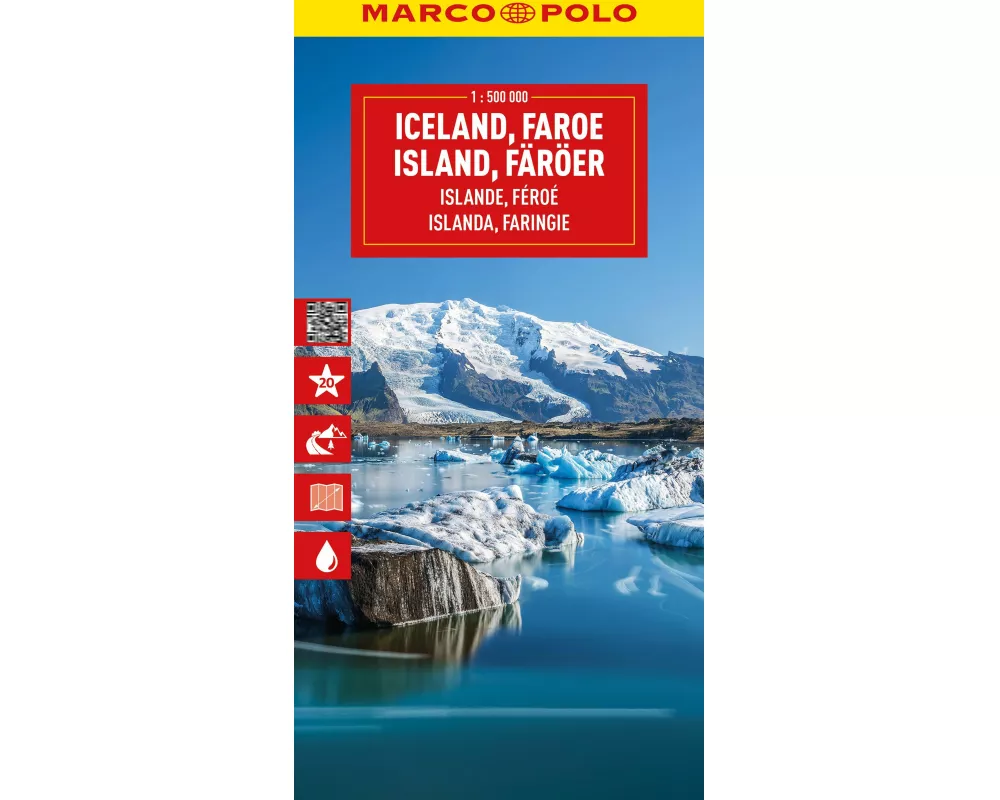 MARCO POLO Reisekarte Island, Faröer 1:500.000