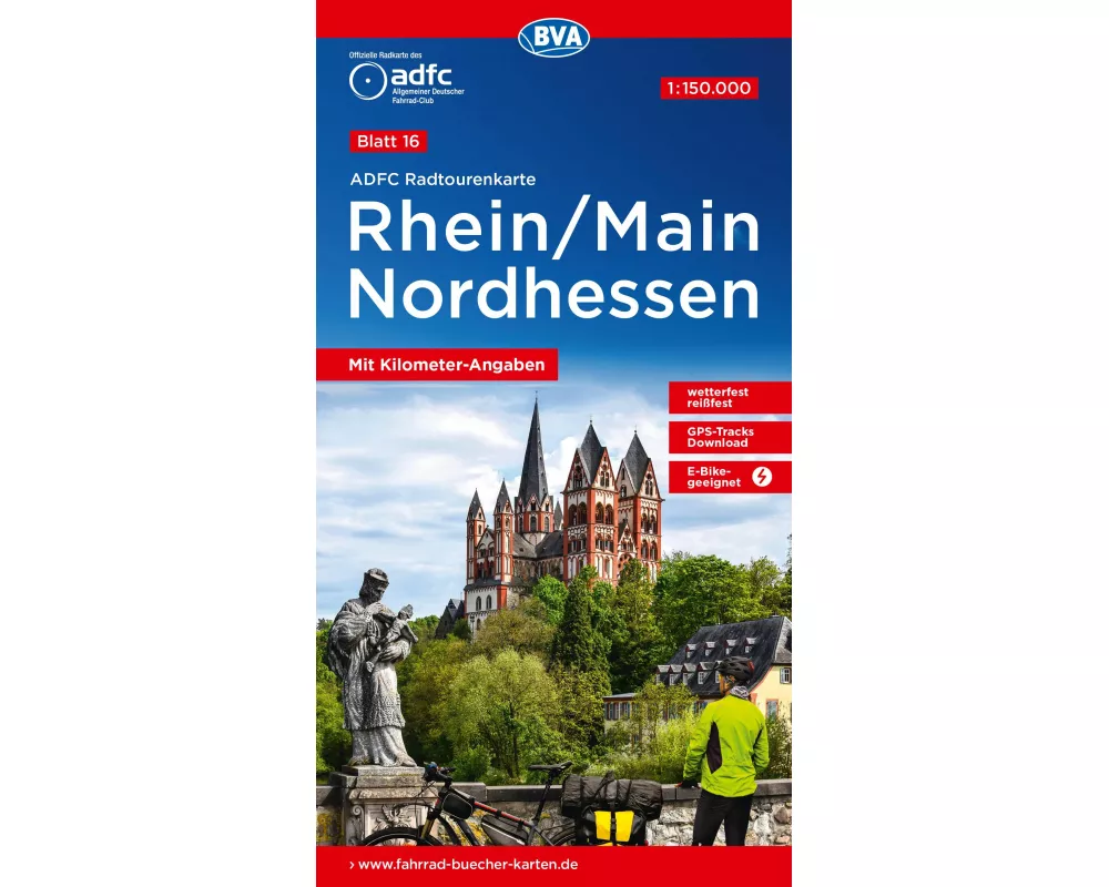 BVA ADFC Radtourenkarte Rhein/Main Nordhessen 1:150.000