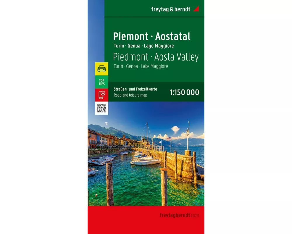 freytag & berndt Straßenkarte Piemont - Aostatal, Turin - Genua - Lago Maggiore 1:150.000