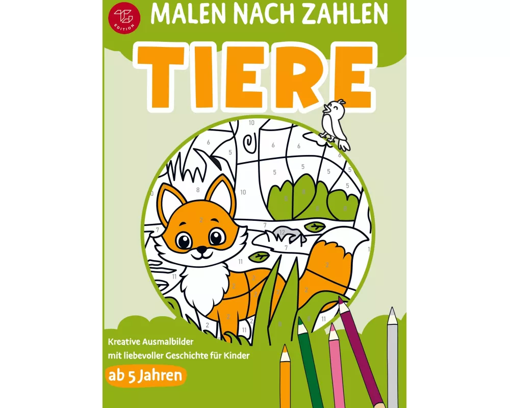 Malen nach Zahlen für Kinder - Tiere