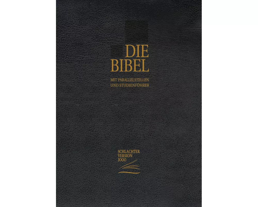 Schlachter 2000 Bibel - Standardausgabe (Kalbsleder, Goldschnitt, mit Reißverschluss, schwarz)