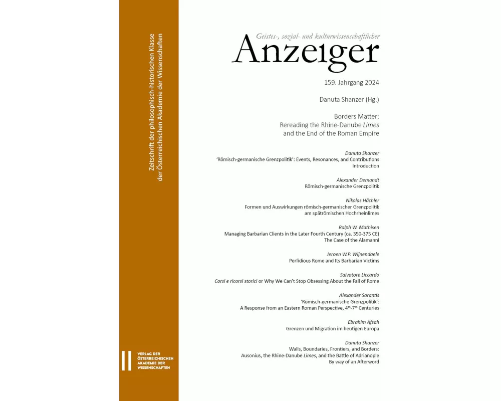 Geistes-, sozial- und kulturwissenschaftlicher Anzeiger - Zeitschrift der philosophisch-historischen Klasse der Österreichischen Akademie der Wissensc