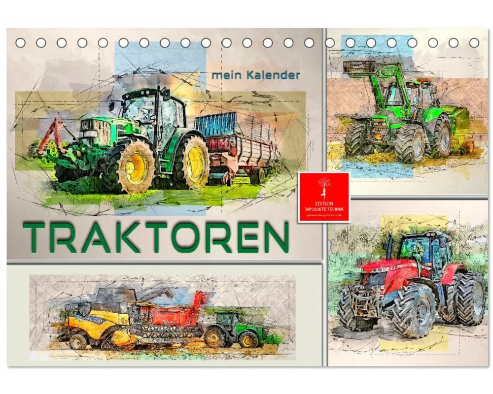 Traktoren - mein Kalender (Tischkalender 2026 DIN A5 quer), CALVENDO Monatskalender