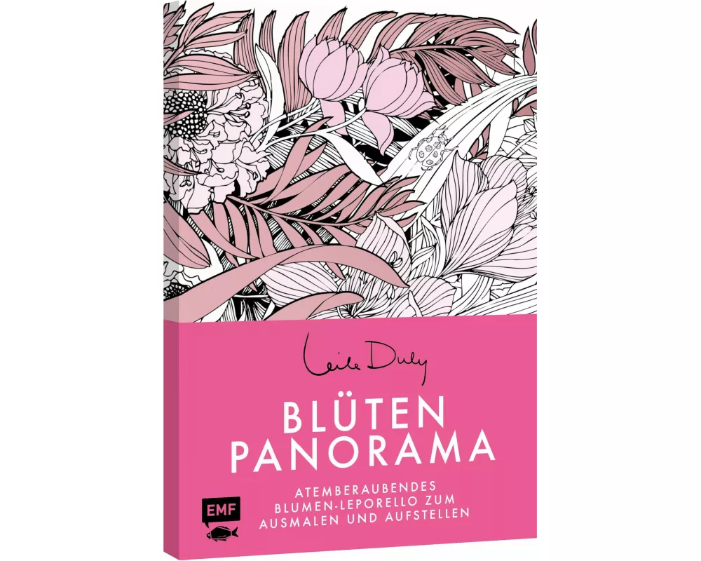 Blüten-Panorama | Atemberaubendes Blumen-Leporello zum Ausmalen und Aufstellen