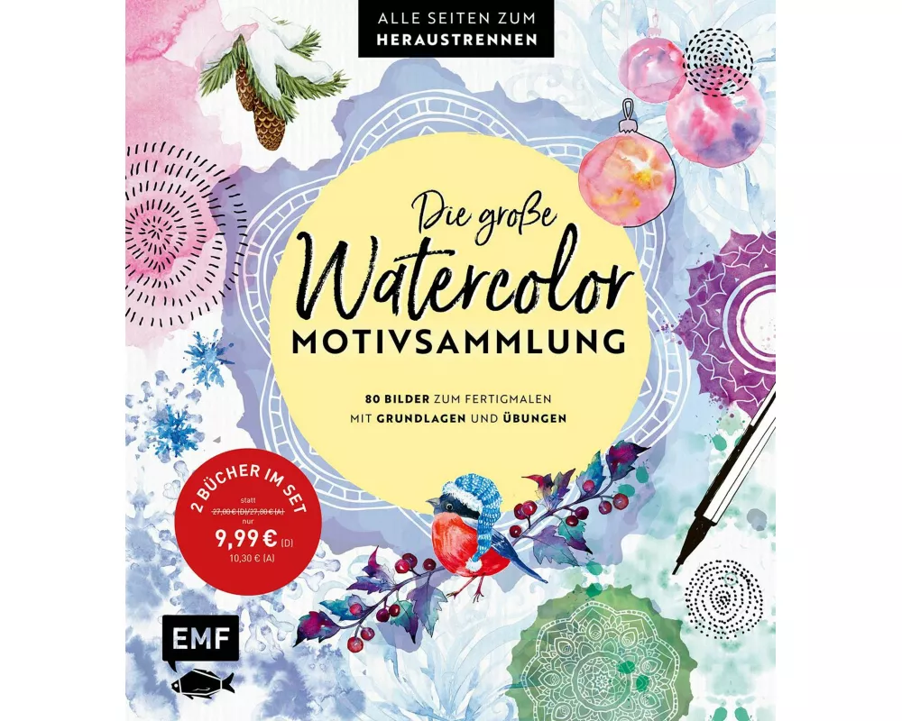 Die große Watercolor-Motivsammlung – 80 Bilder zum Fertigmalen