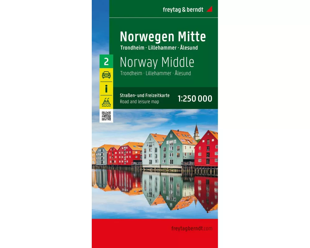 freytag & berndt Straßenkarte Norwegen Mitte 1:250.000