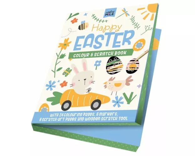Happy Easter Colour & Scratch Book