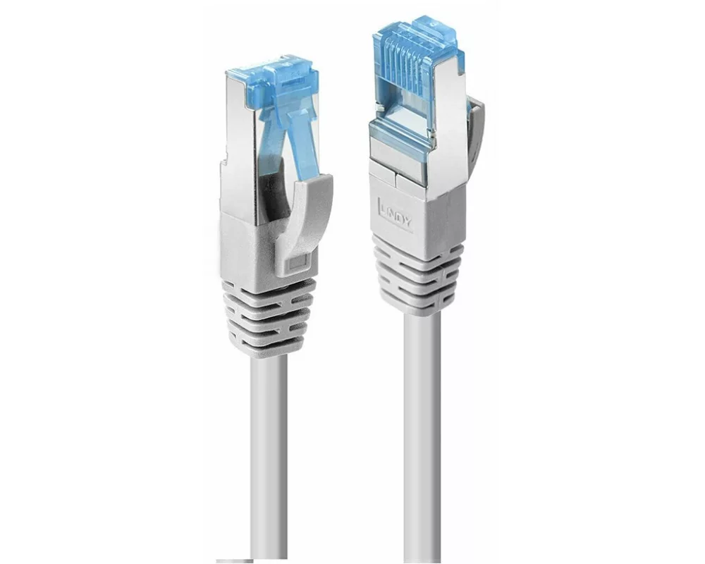 LINDY Patch Cable, Cat6A, S/FTP, RJ45-RJ45, 1m, grey, LSOH, PIMF