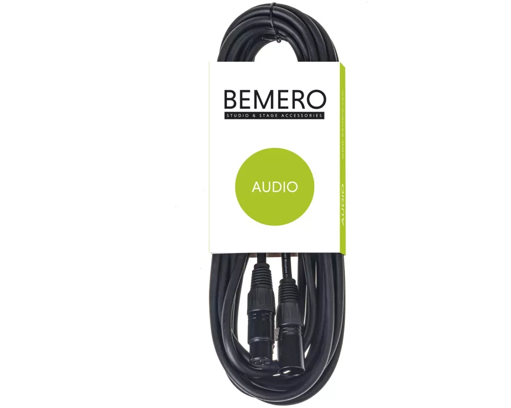 Bemero XLR-Kabel XLRf XLRm symmetrisch 6 m, Schwarz