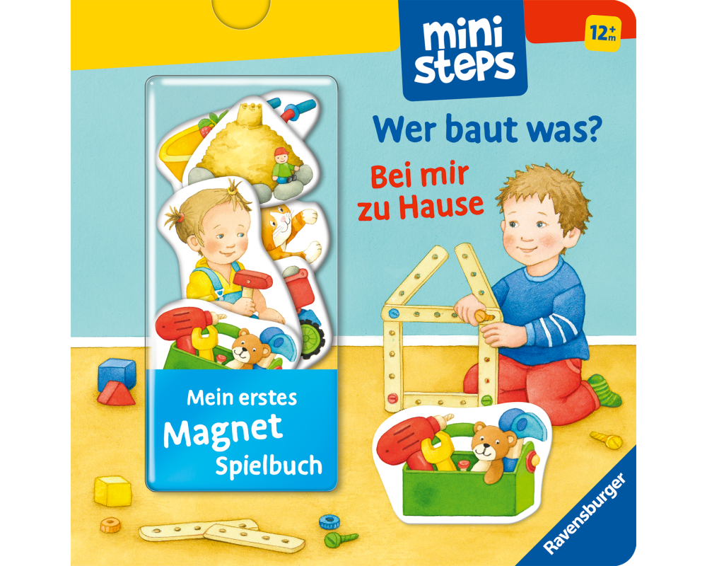 ministeps: Mein erstes Magnetbuch: Wer baut was? Bei mir zu Hause