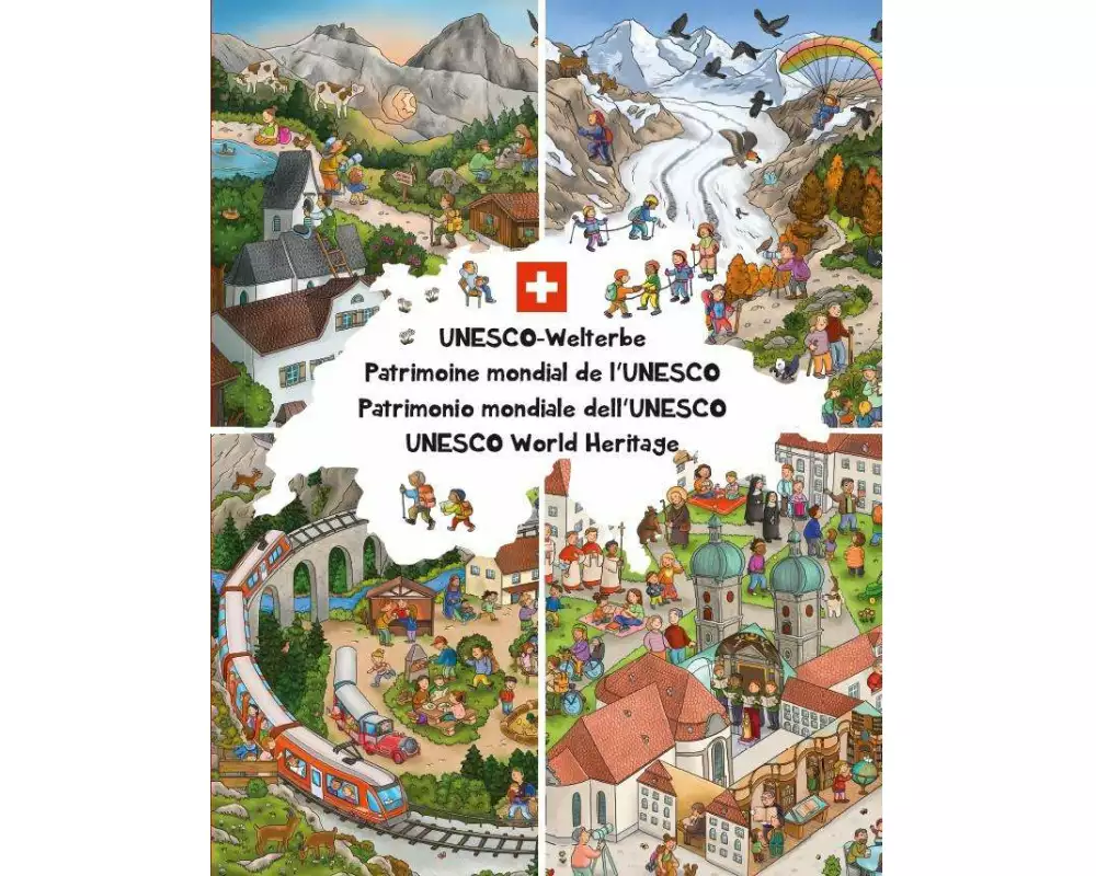 UNESCO-Welterbe Wimmelbuch Schweiz