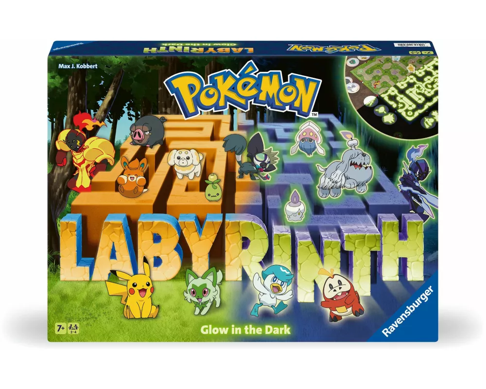 Pokémon Labyrinth Glow in the Dark - Gesellschaftsspiel & Brettspiel ab 7 Jahre