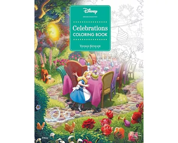 Disney Dreams Collection Thomas Kinkade Studios Celebrations Coloring Book