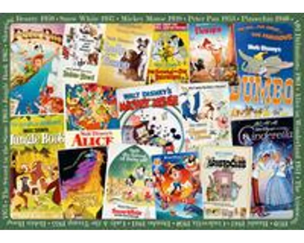 Erwachsenenpuzzle 1000 Teile - Disney Classics - Vintage Movie Poster