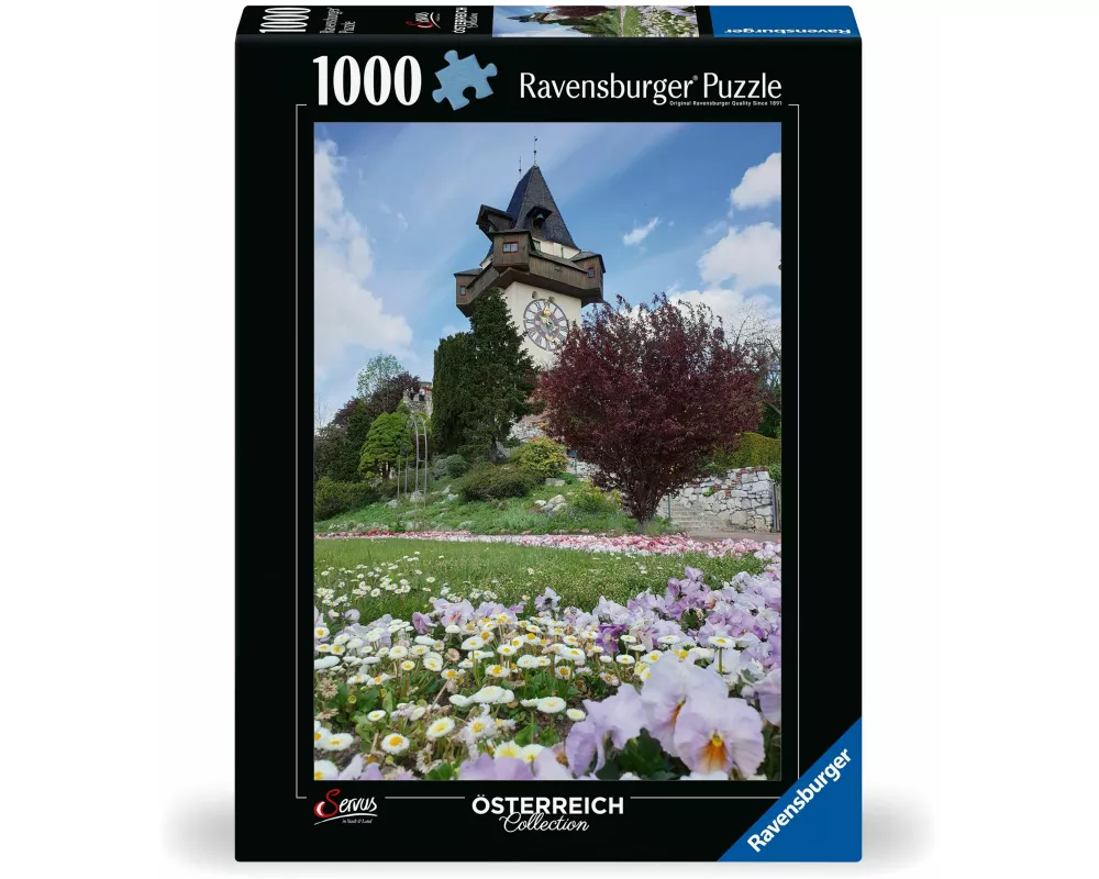 Erwachsenenpuzzle 1000 Teile - Uhrturm in Graz