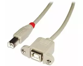 LINDY USB 2.0 extension BM/BF 0,5m TypeB plug an TypeB coupling