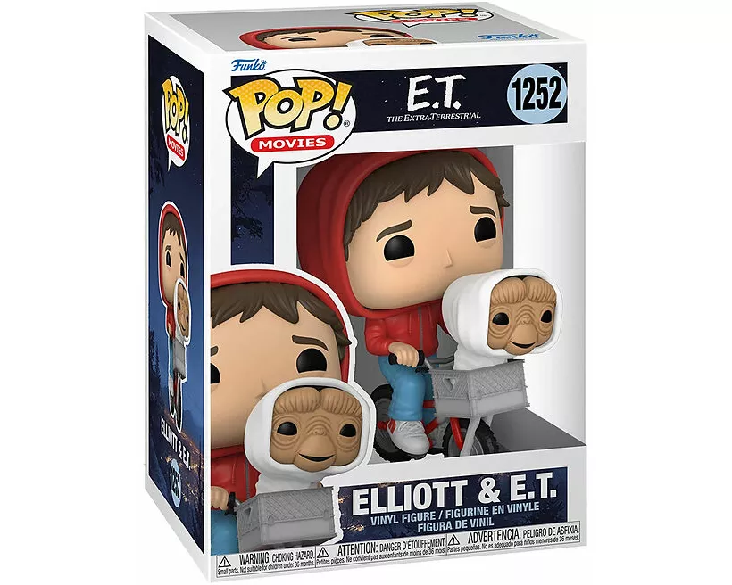 FUNKO POP Movies ET- Elliott mit ET in Bike Basket