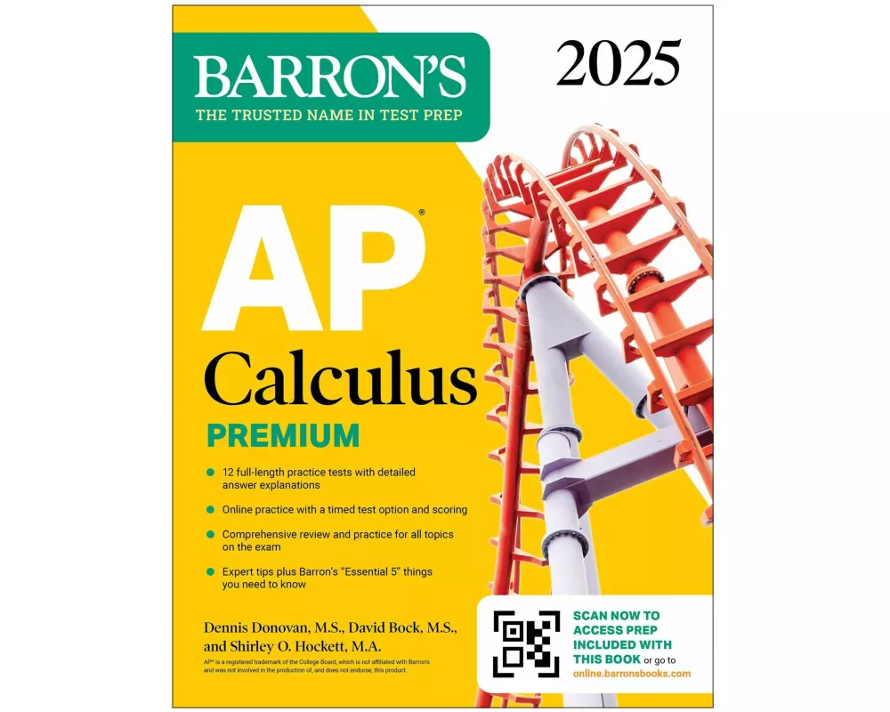 AP Calculus Premium, 2025: Prep Book with 12 Practice Tests + Comprehensive Review + Online Practice
