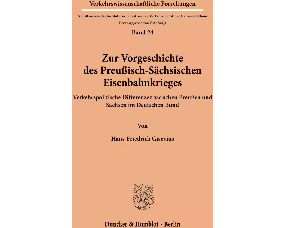 Zur Vorgeschichte des Preußisch-Sächsischen Eisenbahnkrieges