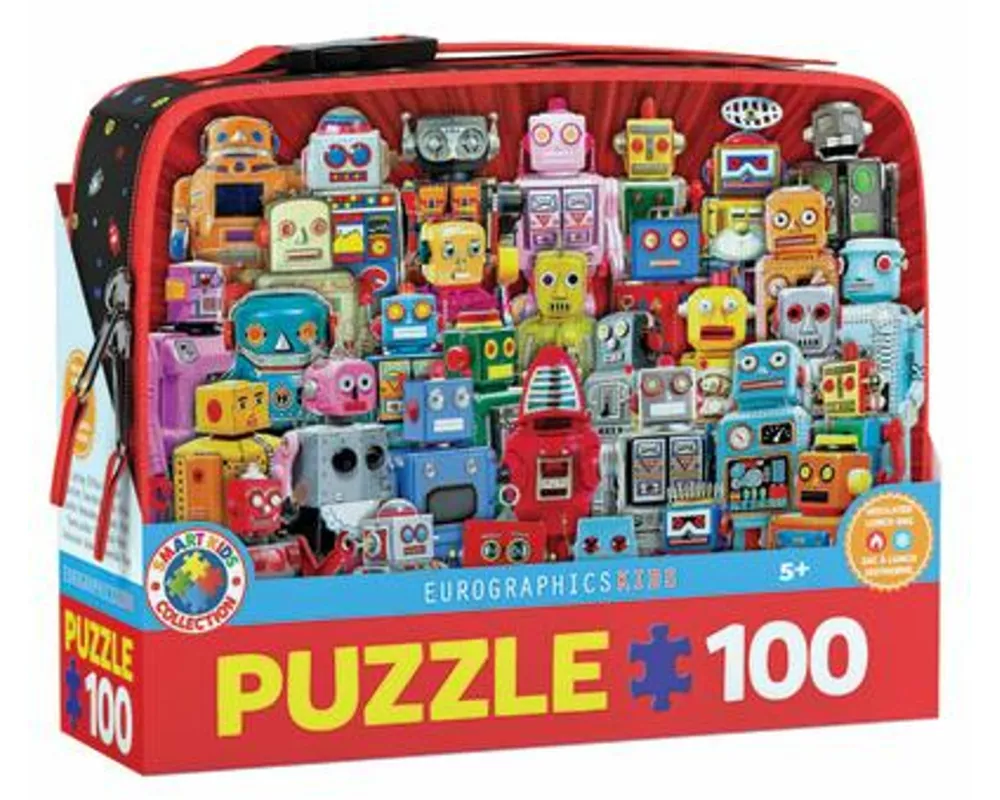Lunch Box Puzzle 100 Teile - Robots