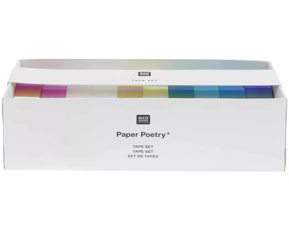 Tape Set Mirror Rainbow, 10 Stk., 1,5 cm x 5 m